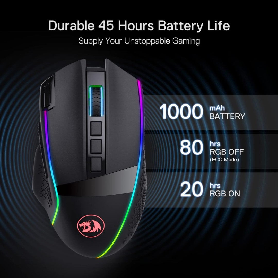 M991 Wireless Gaming Mouse RGB 2.4GHz - Black
