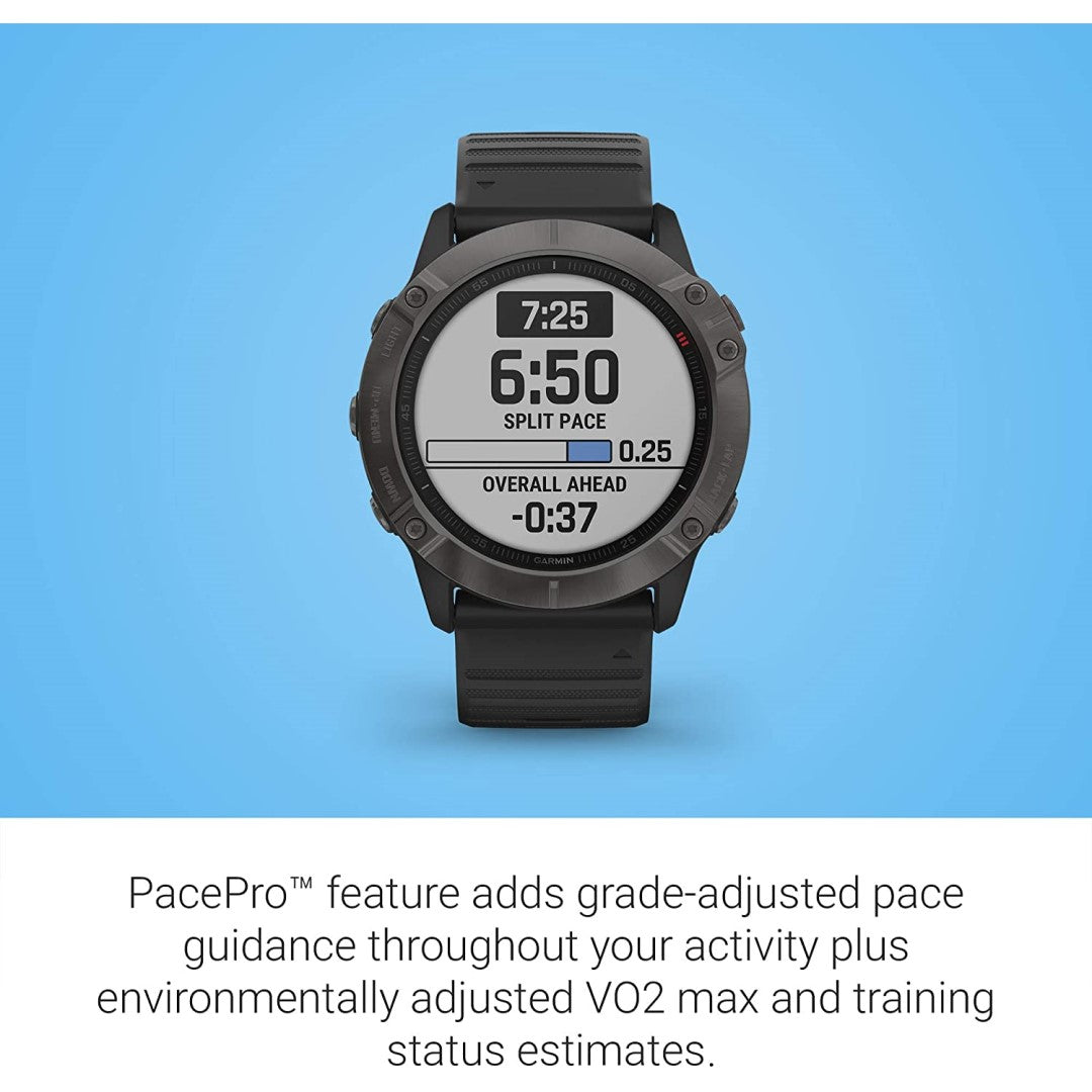 Fenix 6X Sapphire Edition - Carbon Gray DLC