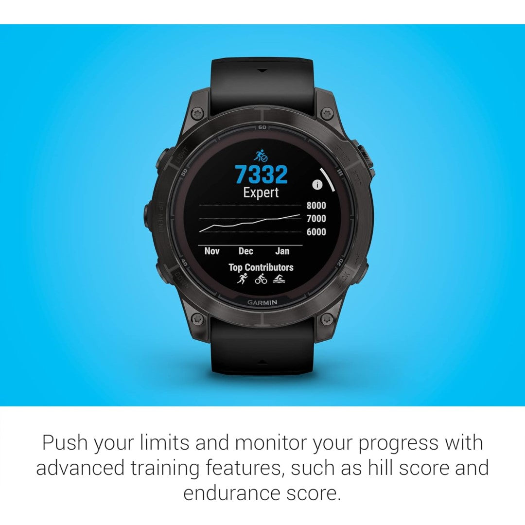 fenix 7 Pro – Sapphire Solar Edition, Carbon Gray DLC Titanium with Black Band