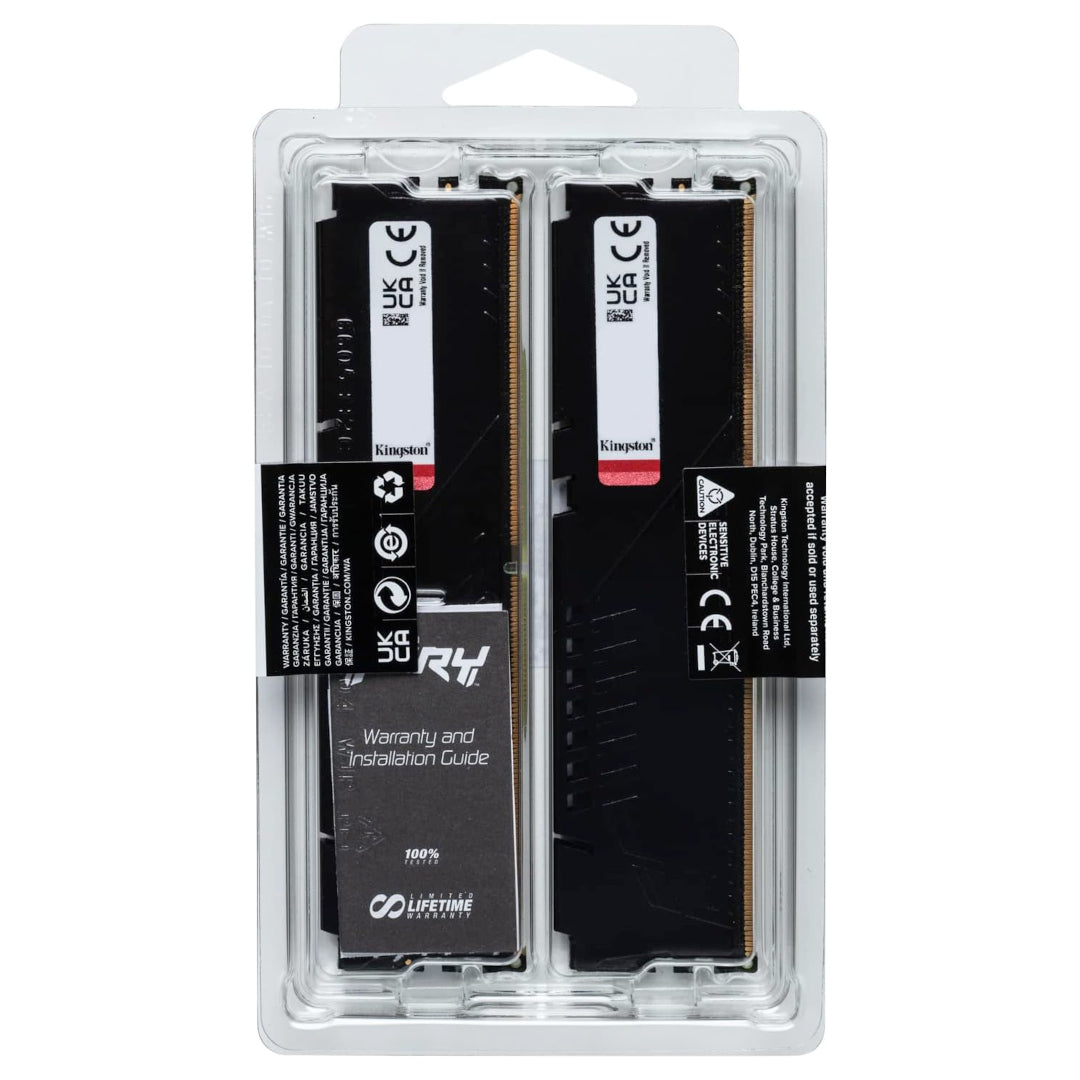 Kingston 64GB 5600MT/s DDR5 CL40 DIMM (Kit of 2) FURY Beast Black