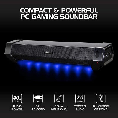 SM2 Attack Gaming Speaker Soundbar PC LED Speaker