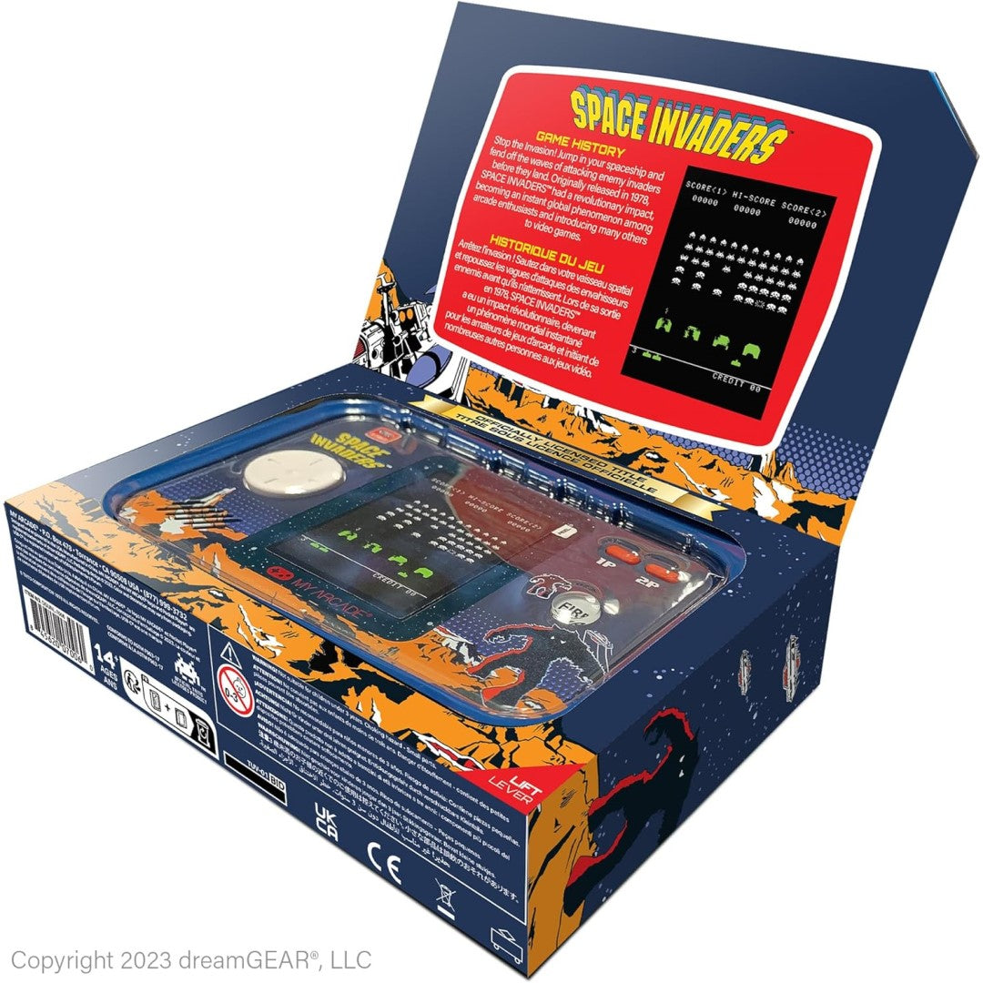 My Aracde POCKET PLAYER PRO SPACE INVADERS PORTABLE GAMING SYSTEM Blue