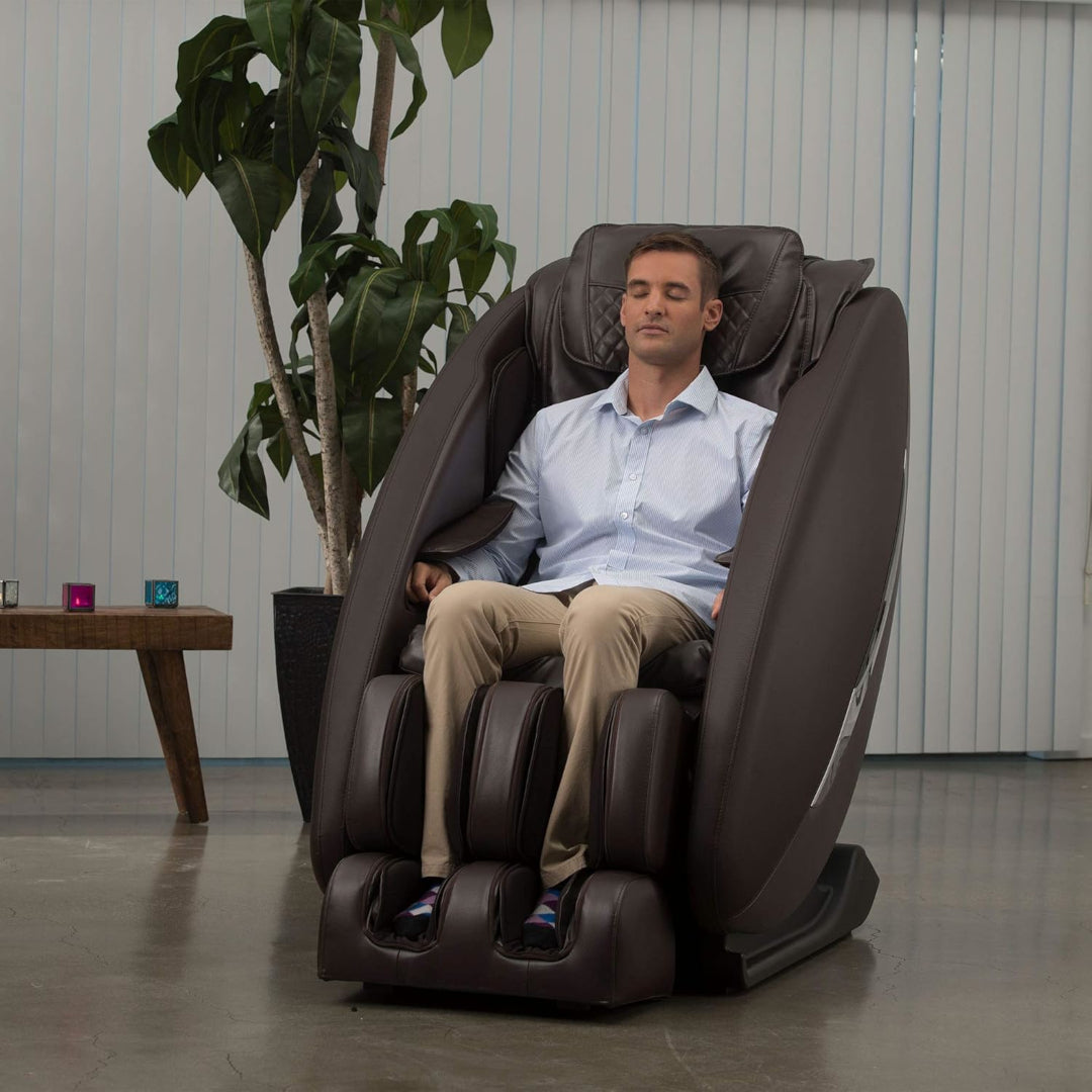 IBW Ji Zero Wall Heated L Track Massage Chair Espresso