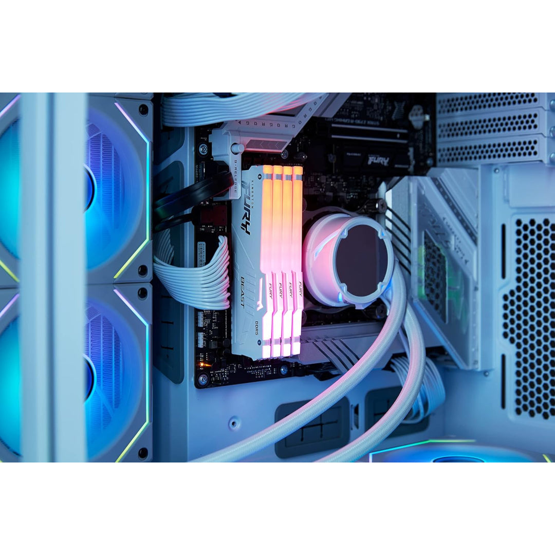 Kingston 64GB 5600MT/s DDR5 CL36 DIMM (Kit of 2) FURY Beast White RGB EXPO