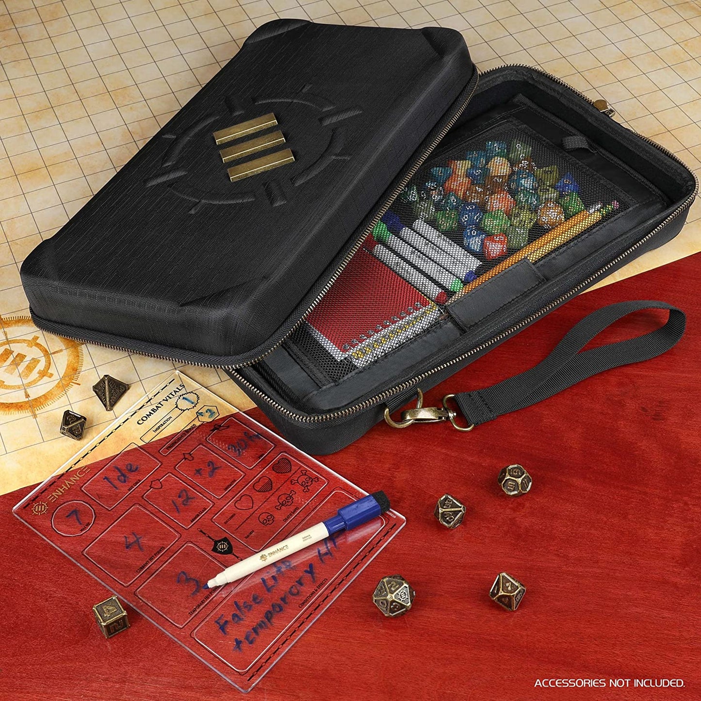Accessory Power - Enhance - Tabletop RPGs Community Mallette d'organisation des dés et plateau à roulettes XL