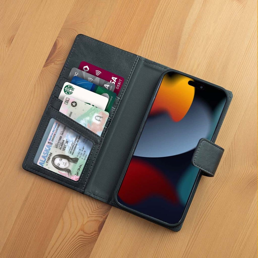 5th Ave Case + Magnetic Wallet - iPhone 14- Black
