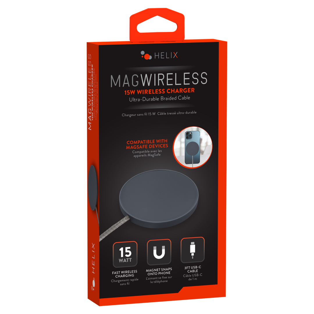 Emerge - Helix - Chargeur sans fil MagSafe 15W - Noir