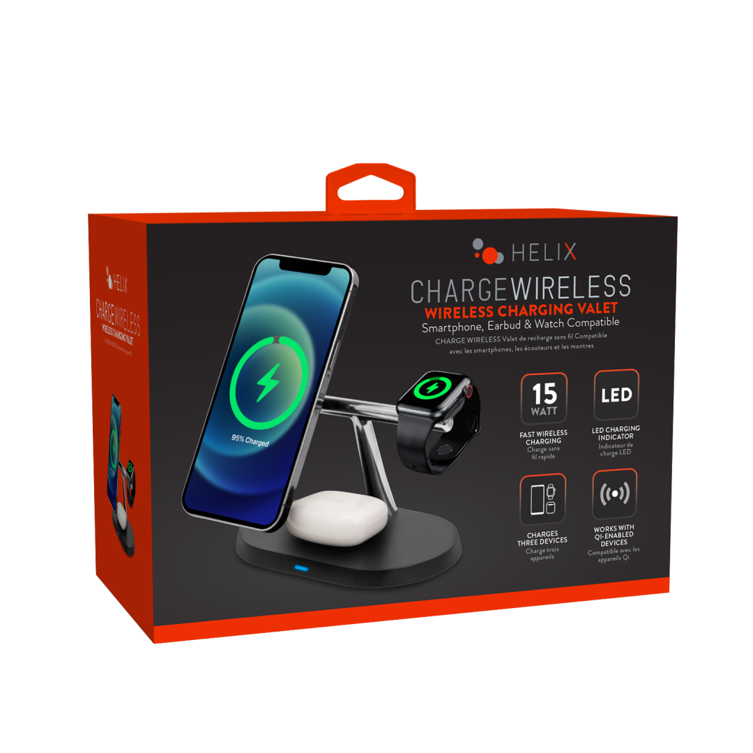 Emerge - Helix - Valet de Charge Magnétique 3-en-1 - Blanc