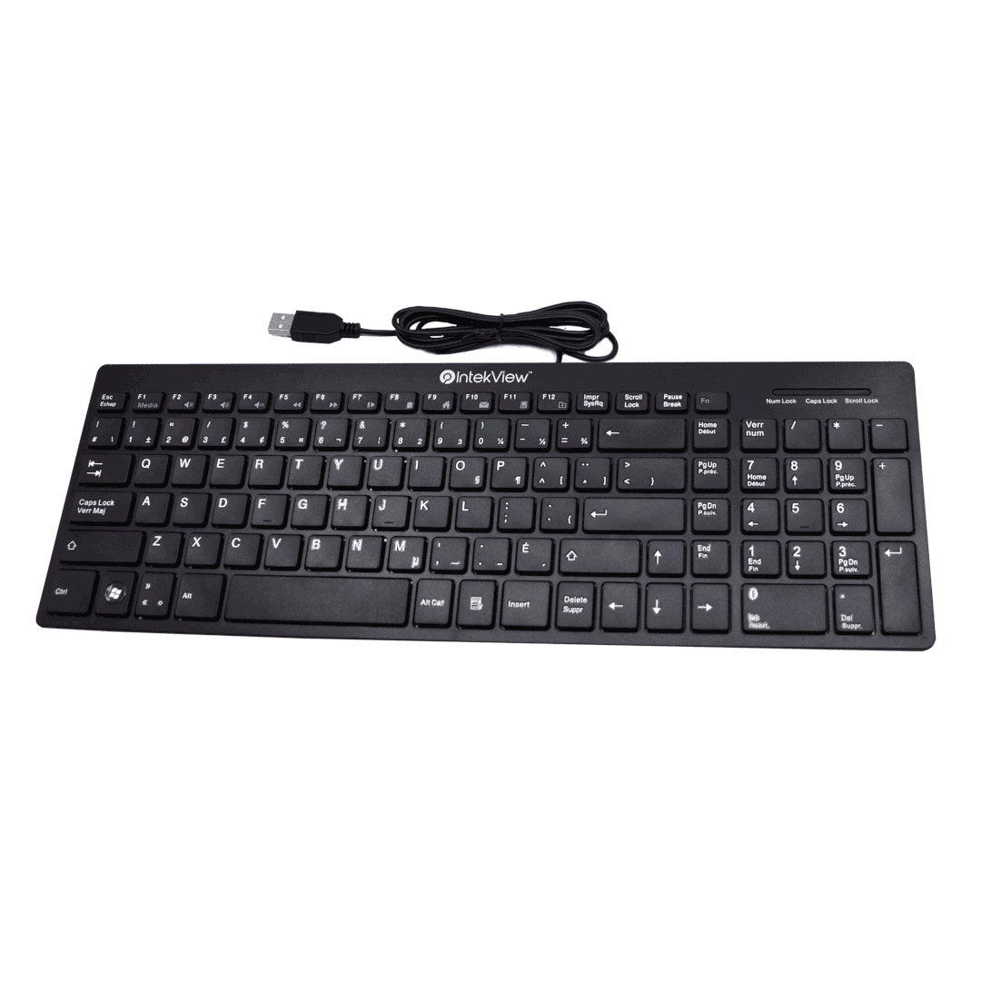 Clavier Ultra Mince IntekView V.2 Canadien Français Avec fil