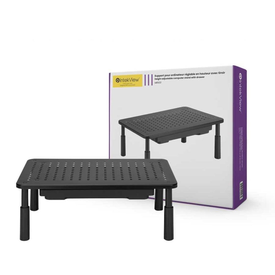 IntekView Height Adjustable Computer Stand with Drawer