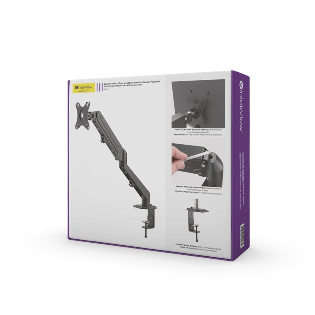 IntekView Single Monitor Stand with Gas Spring