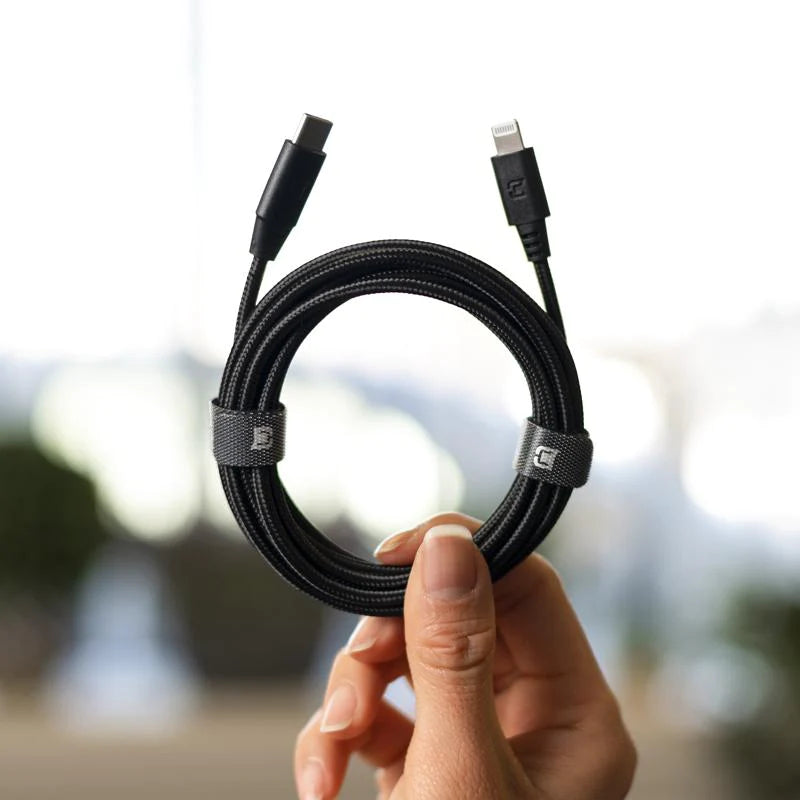 Braided USB-C to Lightning Cable 2M (6FT) Black
