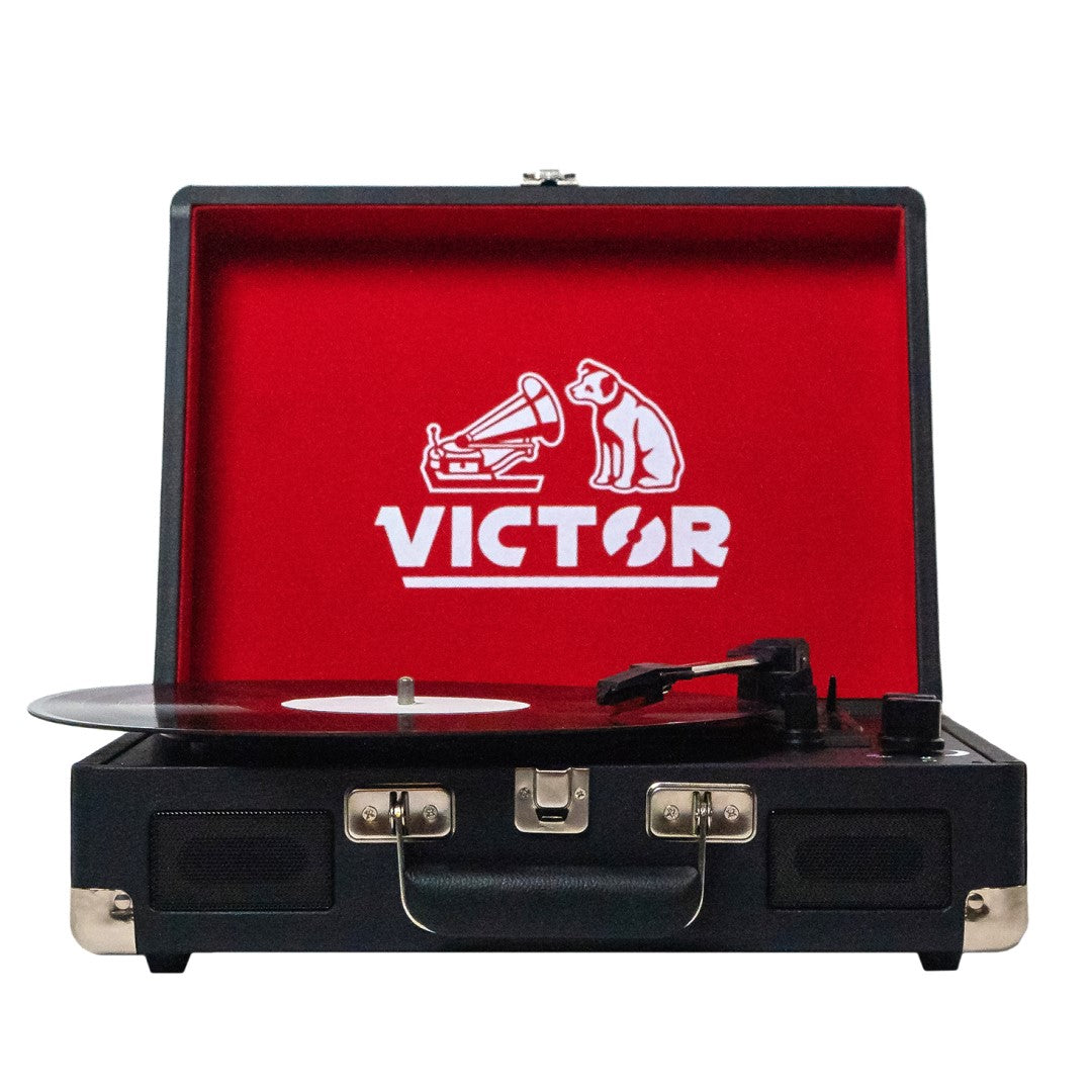 Metro Dual Bluetooth Suitcase Turntable Black