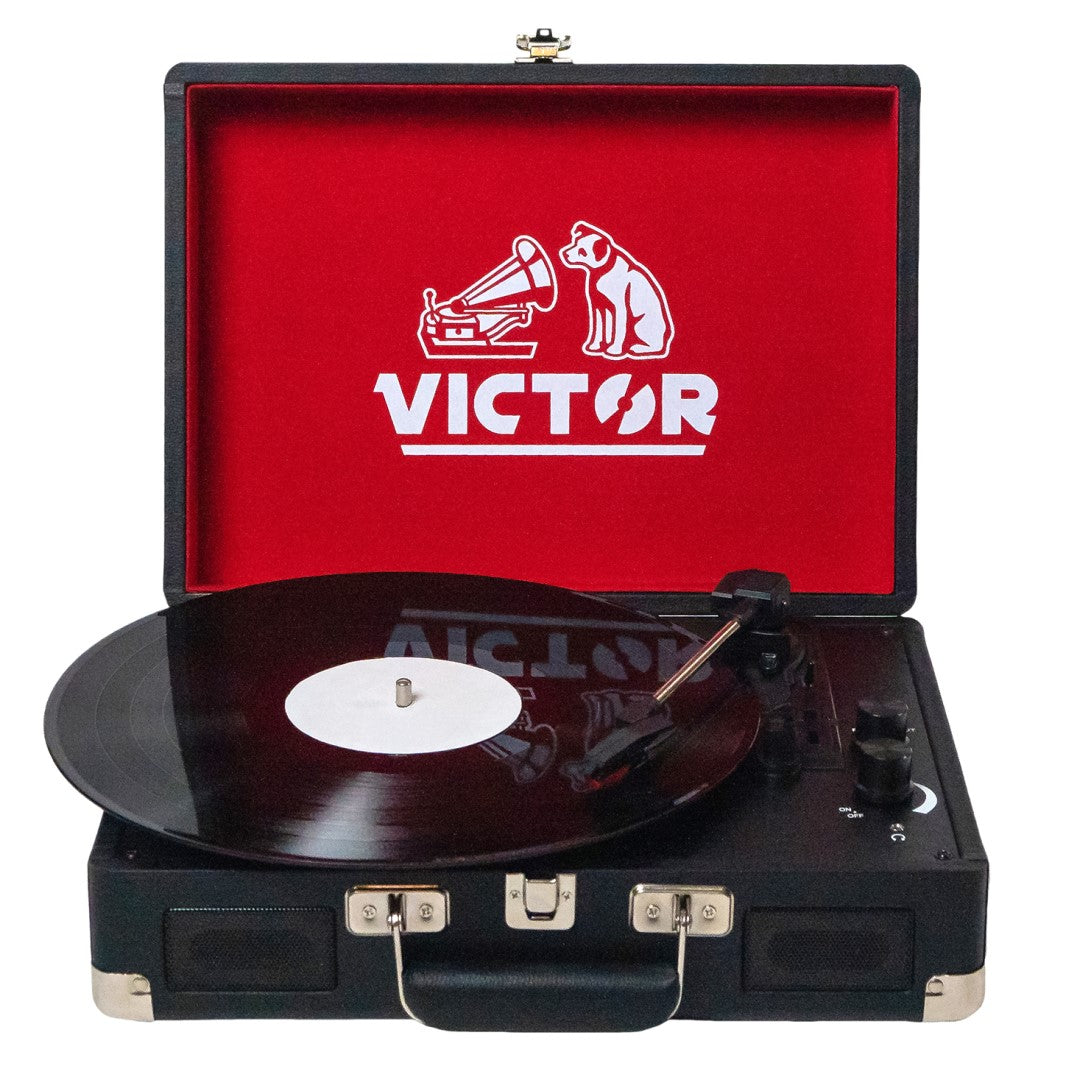 Metro Dual Bluetooth Suitcase Turntable Black