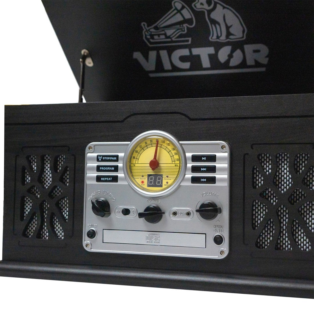 State 7-in-1 Three Speed Turntable with Dual Bluetooth - Graphite