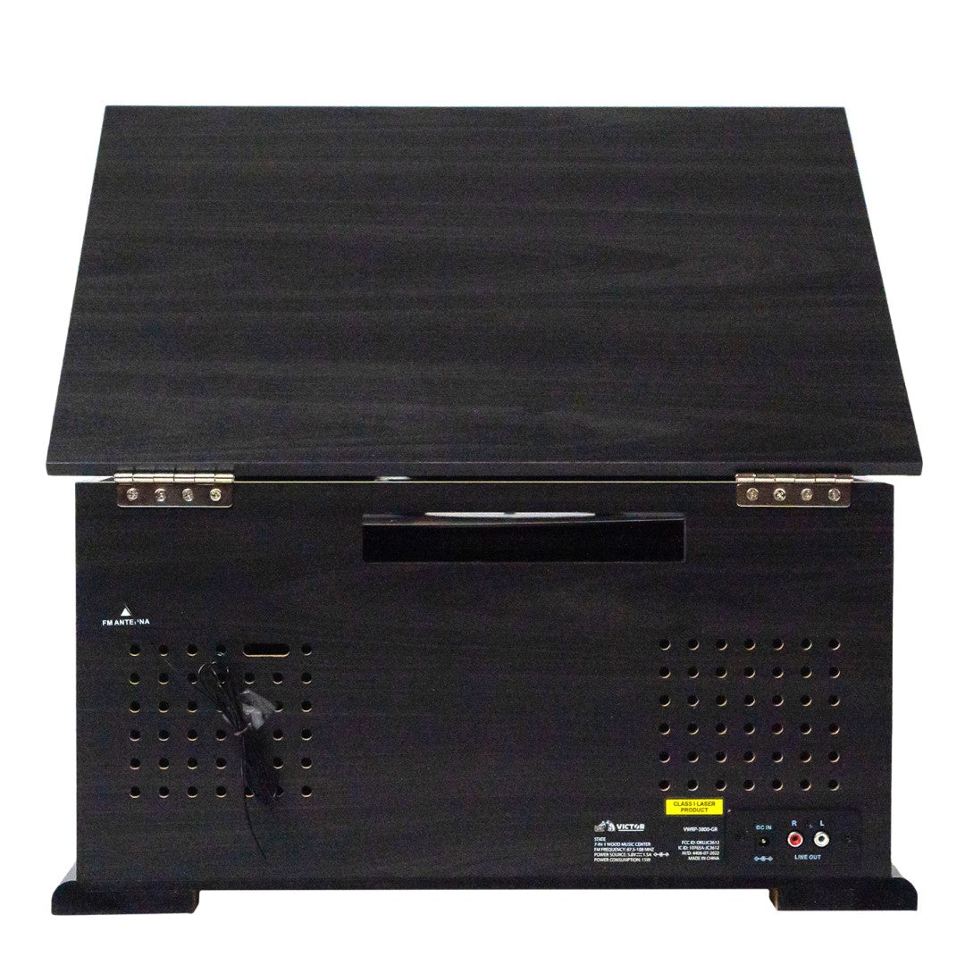 State 7-in-1 Three Speed Turntable with Dual Bluetooth - Graphite