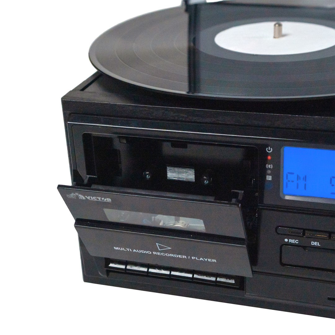 Cosmopolitan 8-in-1 Turntable Music Center - Black
