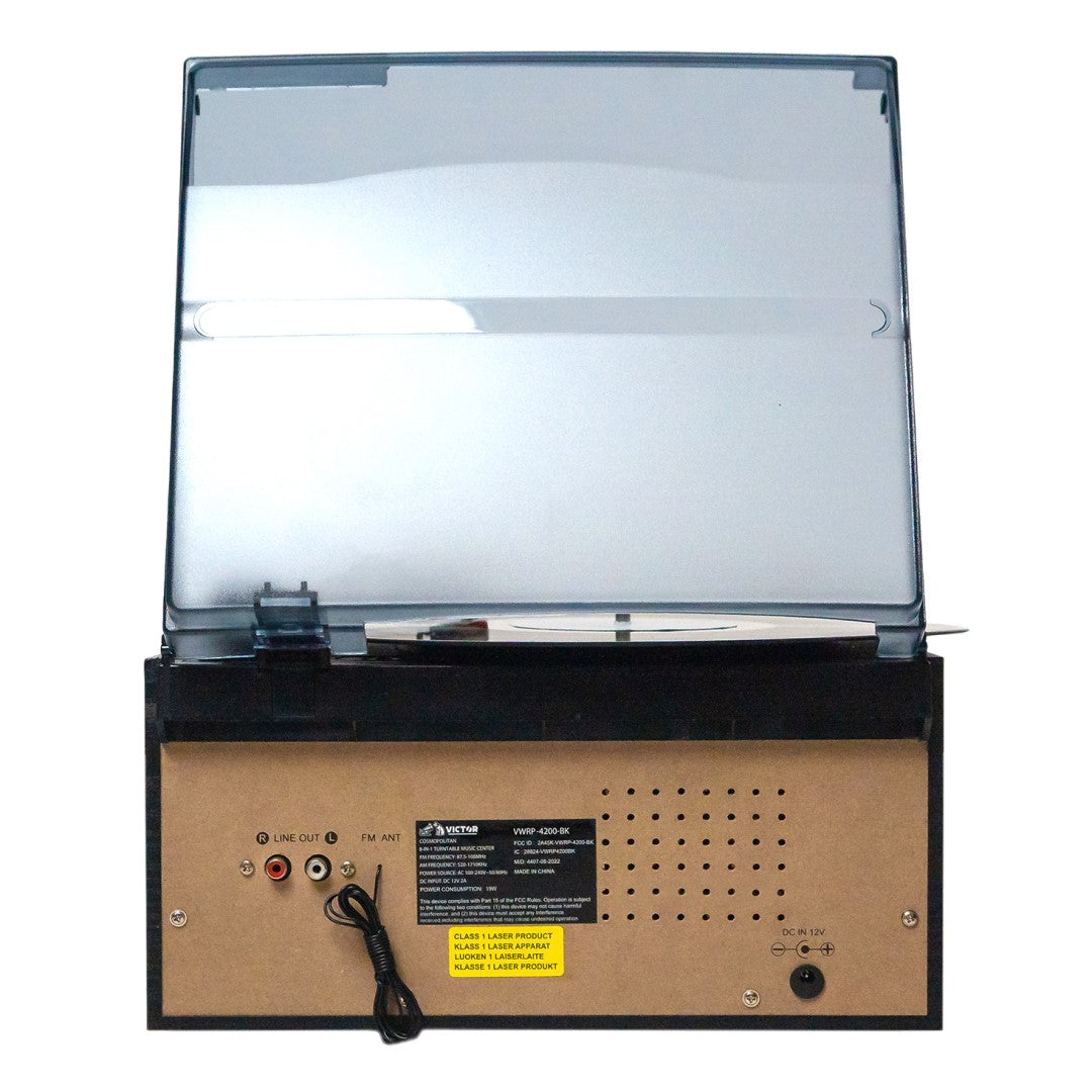 Cosmopolitan 8-in-1 Turntable Music Center - Black