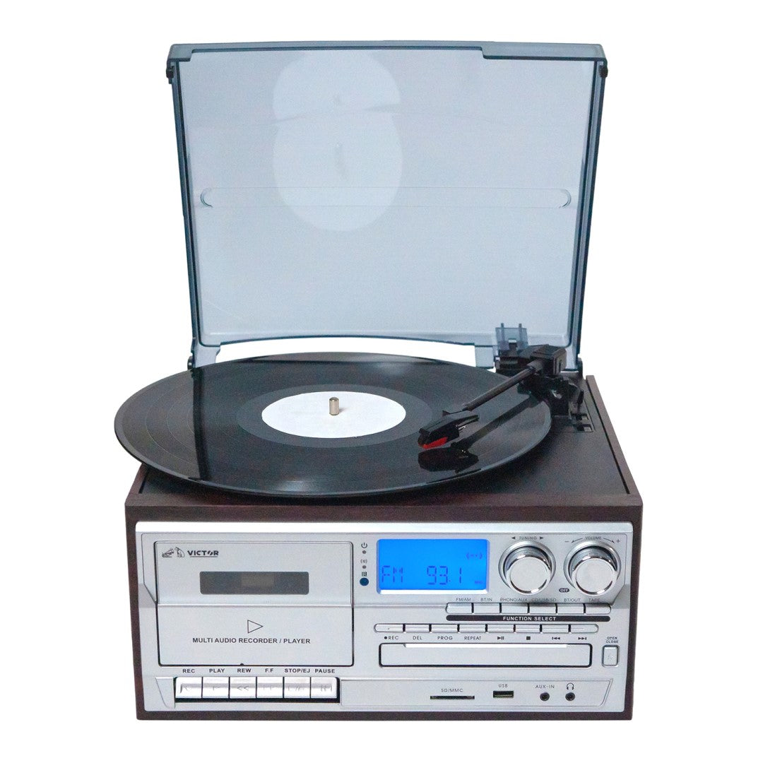 Cosmopolitan 8-in-1 Turntable Music Center Espresso