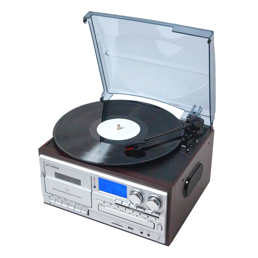 Cosmopolitan 8-in-1 Turntable Music Center Espresso