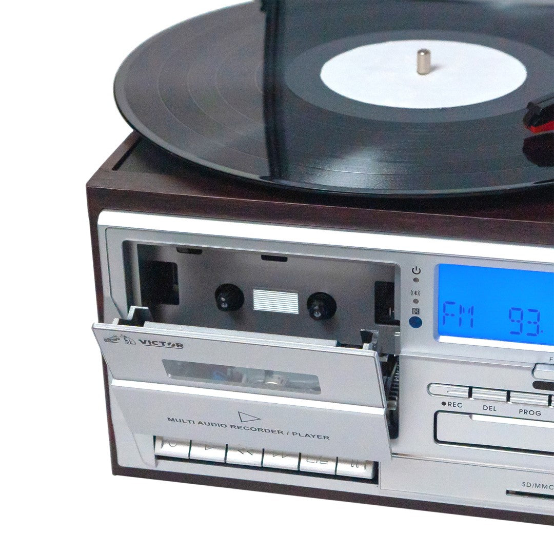Cosmopolitan 8-in-1 Turntable Music Center Espresso