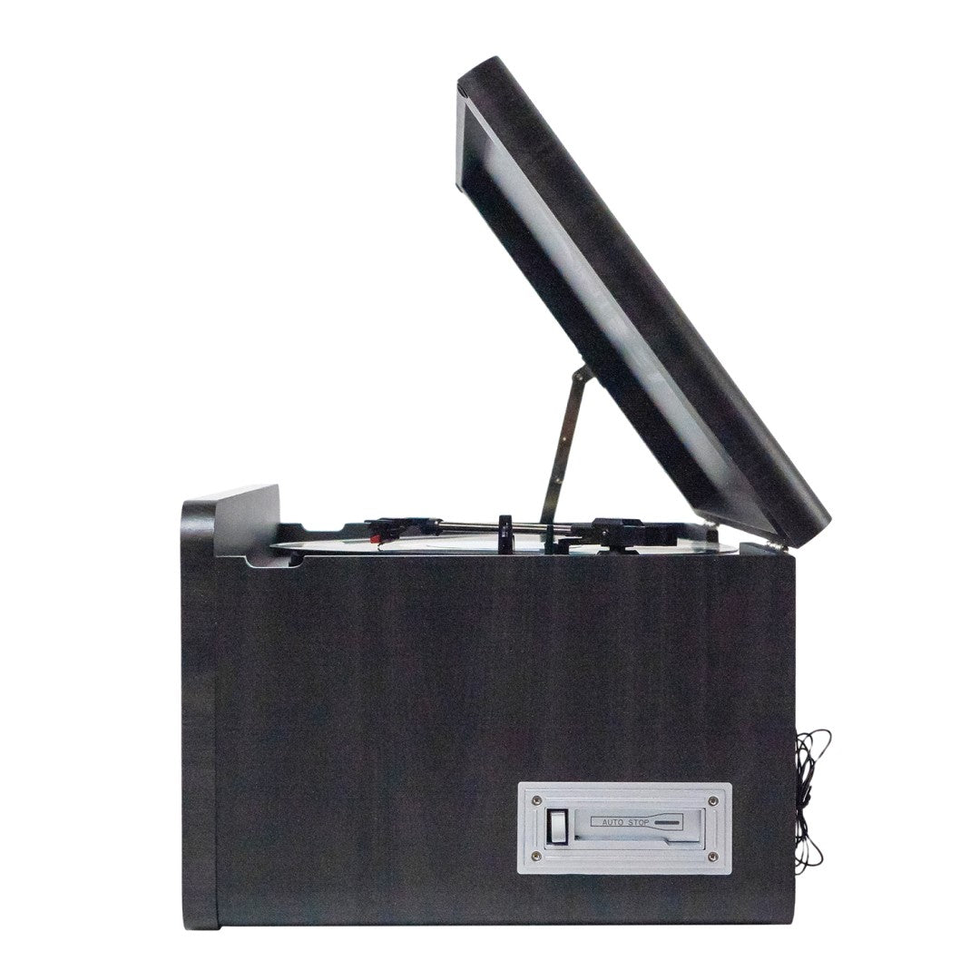 Monument 8-in-1 Three Speed Turntable with Dual Bluetooth - Graphite