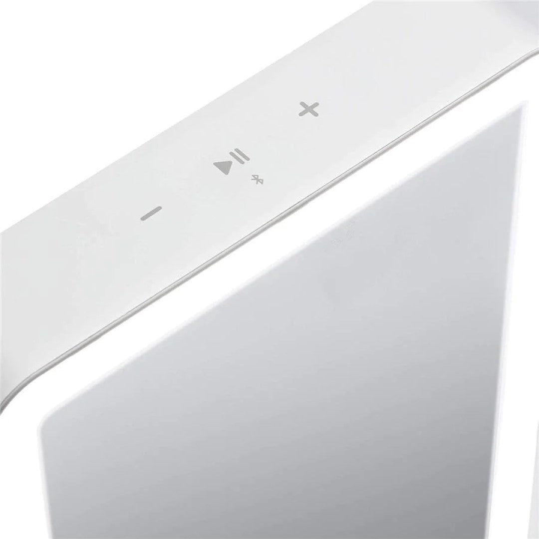 Portable Lighted Vanity Mirror with Bluetooth Speaker