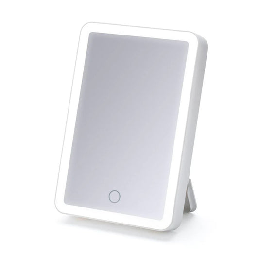Portable Lighted Vanity Mirror with Bluetooth Speaker