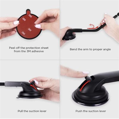 Mighty Mount Simpl Grip Flexible Gooseneck Dash & Windshield Mount
