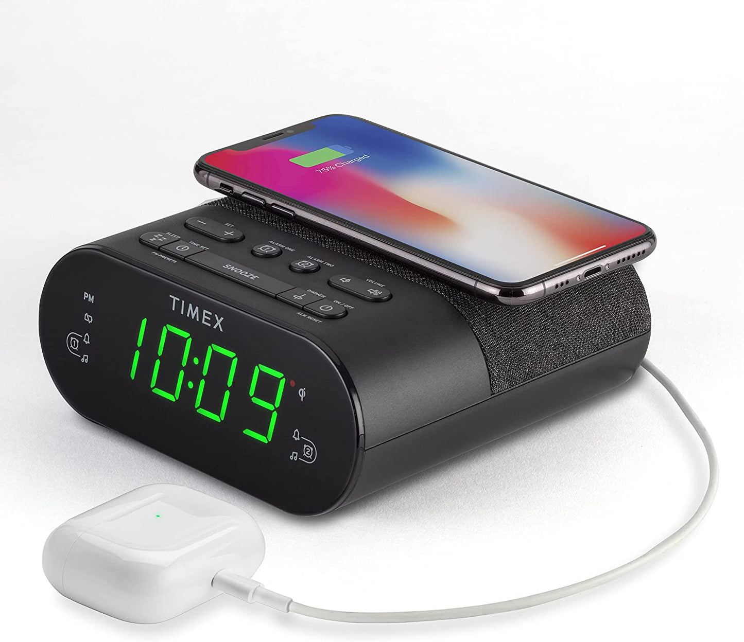 Wireless Charging Alarm Clock Radio - TW500