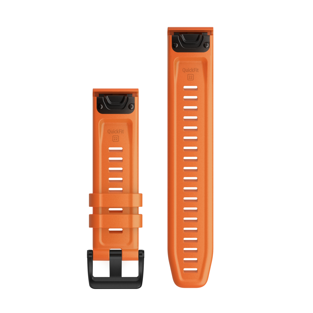 QuickFit® 22 Watch Bands - Orange Silicone