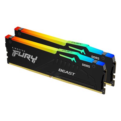 Kingston 32GB 5600MT/s DDR5 CL36 DIMM (Kit of 2) FURY Beast White RGB EXPO