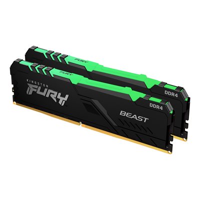 Kingston 32GB 3200MT/s DDR4 CL16 DIMM (Kit of 2) FURY Beast RGB