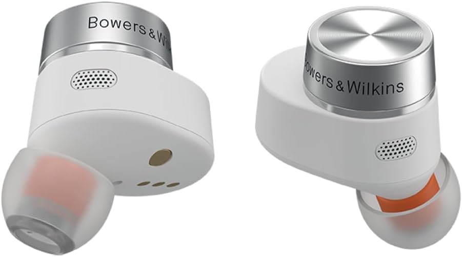 Bowers & Wilkins Pi5 S2 True Wireless Earbuds - Active Noise Cancellation, Qualcomm aptX Technology, Bluetooth, Crystal-Clear Calls, Wireless & 15-Minute Quick Charging, Cloud Grey