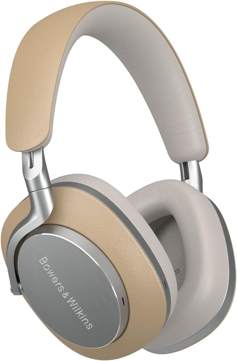 Bowers & Wilkins Px8 Over-Ear Wireless Headphones, Advanced Active Noise Cancellation, B&W Android/iOS Music App Compatible, Premium Design, 7-Hour Playback on 15-Min Quick Charge, Tan (FP42978)