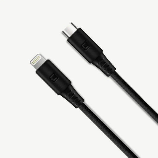 Braided USB-C to Lightning Cable 2M (6FT)  Black