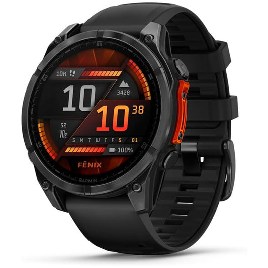 Garmin fenix 8 – 47 mm, AMOLED Slate Gray with Black Silicone Band