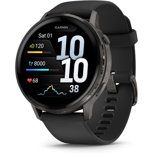 Garmin Venu 4 – 45 mm, Slate with Black Band