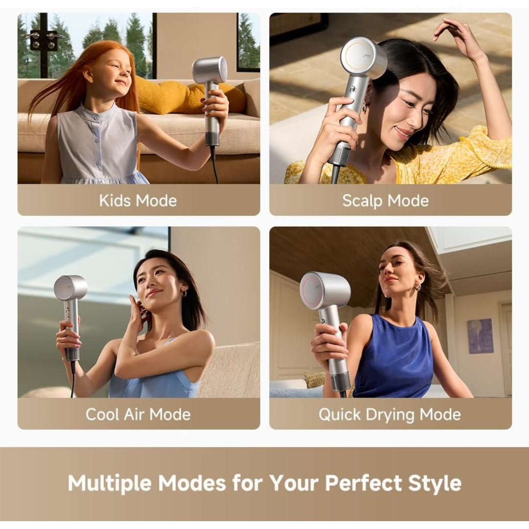 MOVA Shine 10 High-speed Hair Dryer, 110,000RPM Brushless Motor Blow Dryer Plasma Hair Care for Gentle Drying, 4 Modes 2 Speed for Your Perfect Style