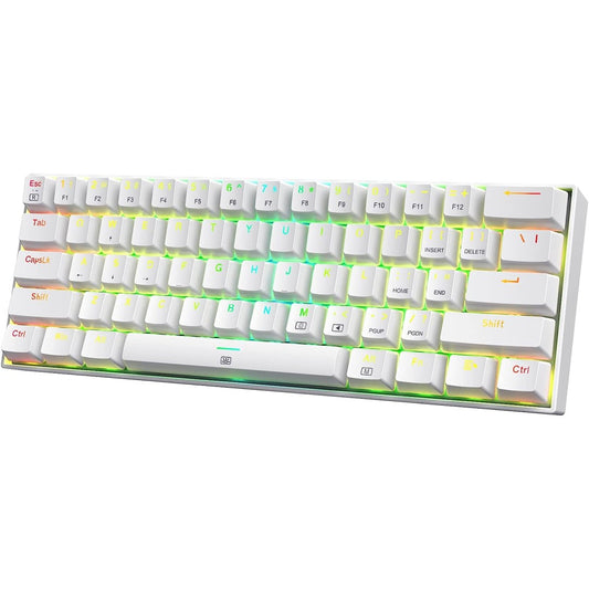 K630 Dragonborn 60% Wired RGB Gaming Keyboard Red Switch - White
