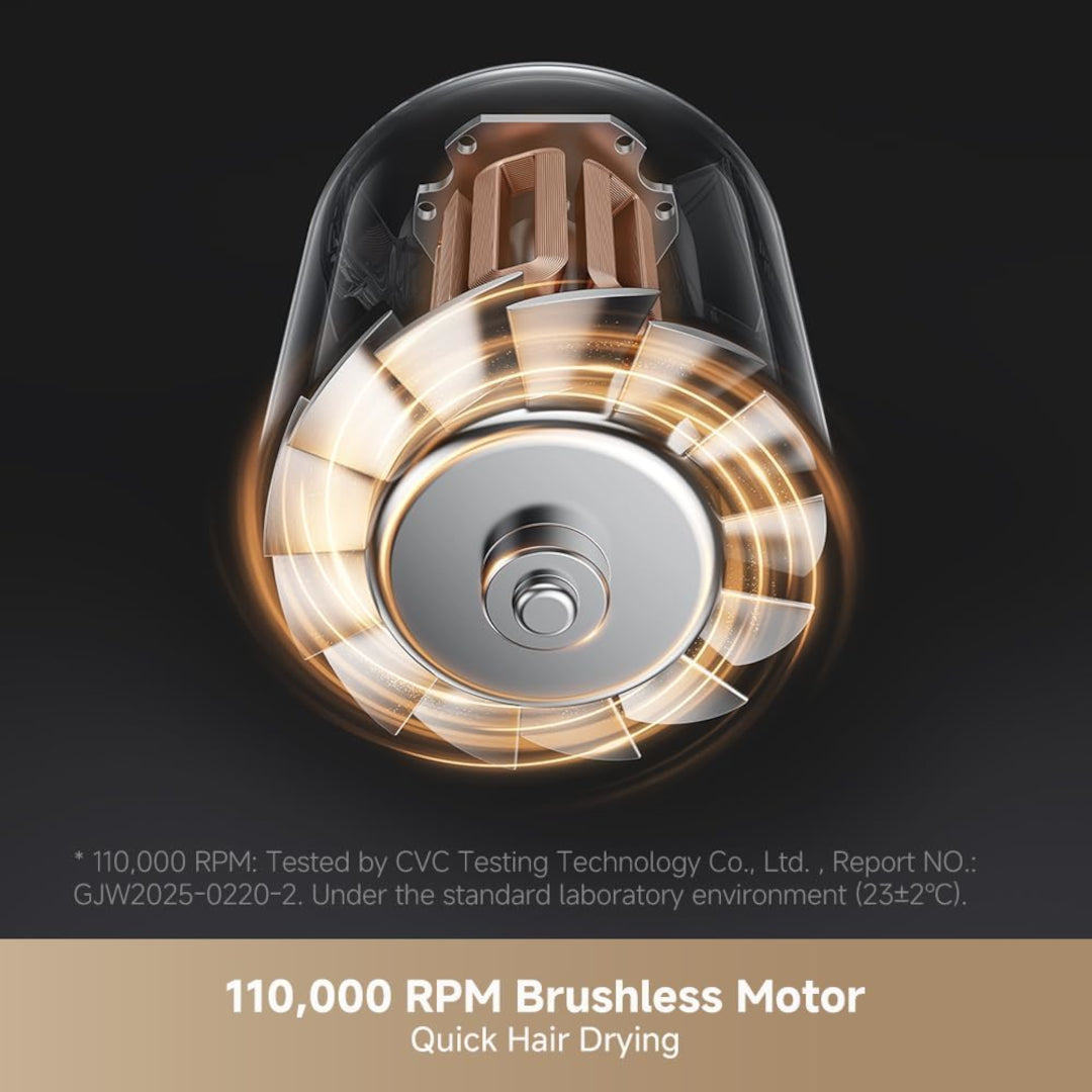 MOVA Shine 10 High-speed Hair Dryer, 110,000RPM Brushless Motor Blow Dryer Plasma Hair Care for Gentle Drying, 4 Modes 2 Speed for Your Perfect Style