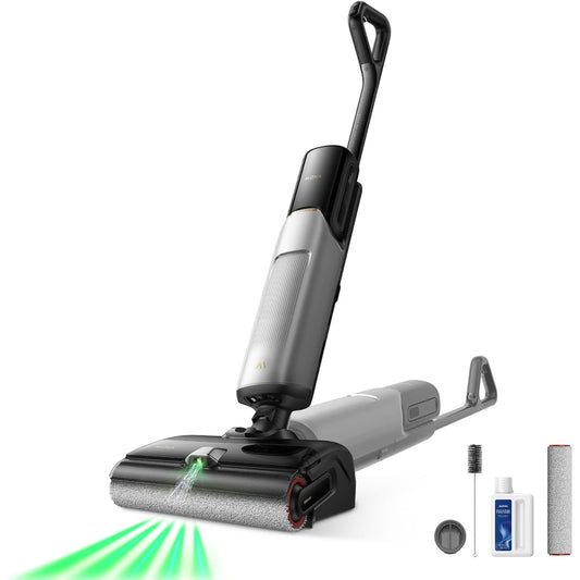 Mova X4 Pro Wet Dry Vaccum Cleaner, Hot Water Mopping, Cordless Vacuum Mop, 212°C Wash & 194°C Dry, Dual-Edge Cleaning, 0 Tangle-Free, 180° Lie Flat, LED Brush Head, Push-in Charging Station