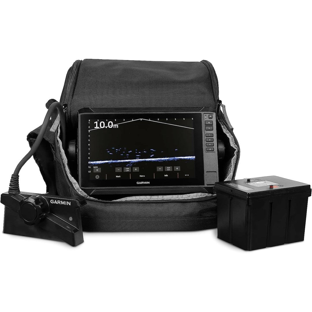 ECHOMAP UHD2 9" sv LiveScope Plus Ice Fishing Bundle LI (UHD 95sv+LLithium-ion Batt)Canada