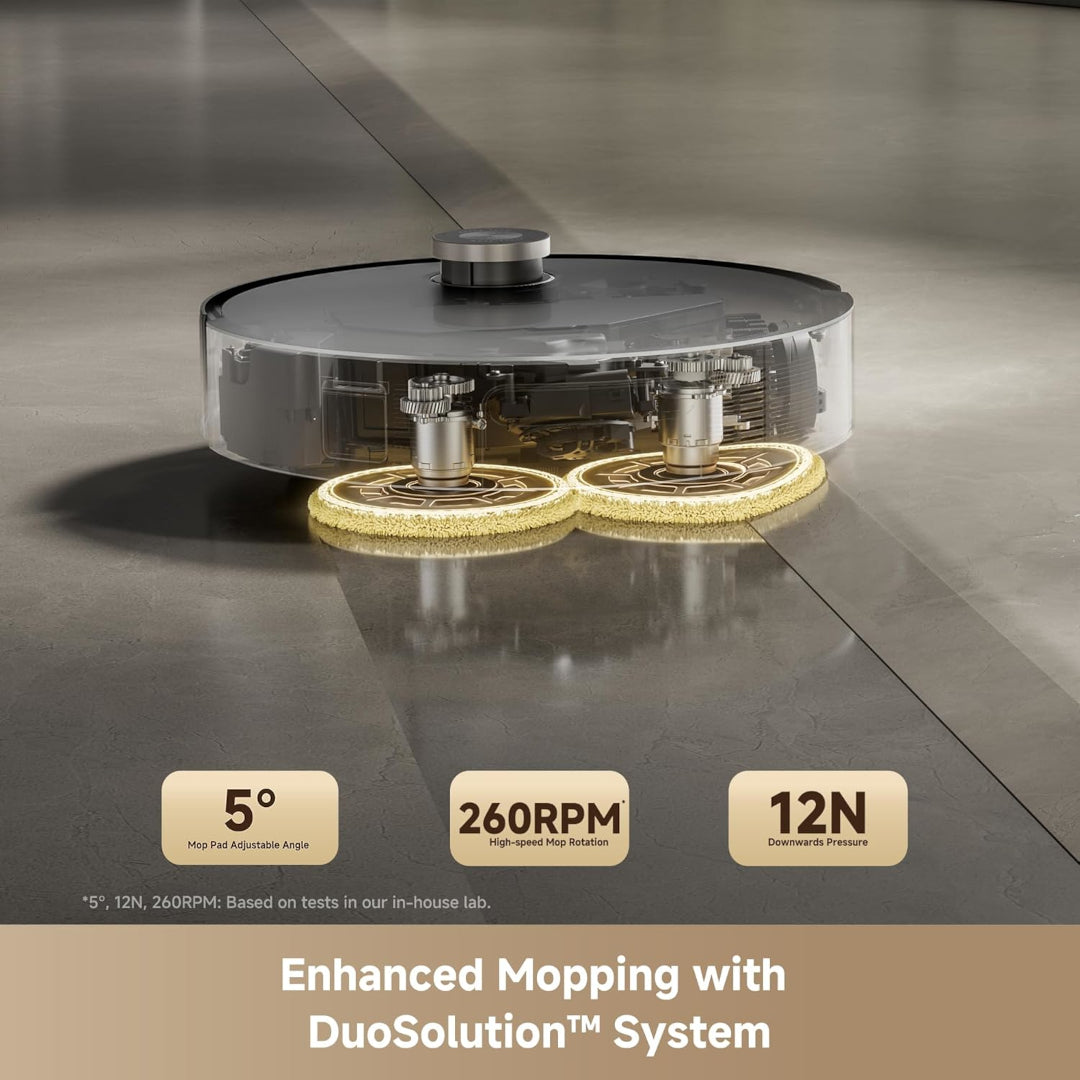 Mova Mobius 60 Robot Vacuum and Mop, 30000Pa Suction, Auto-Interchangeable Mop Pads, Liftable Navigation with 3.15inches Obstacle Overcoming, DuoSolution System Designed for Pets