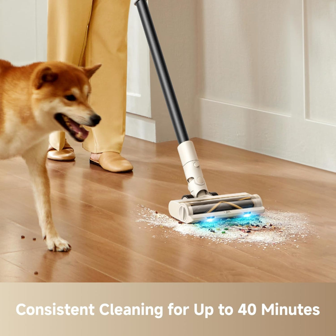 Mova S1 Detect Cordless Vacuum Cleaner, 4-in-1 Stick Vacuum, 180° Folding Tube Cleans Corners,LED Display, Anti-Tangle Brush with Lights, Lightweight Deep Clean Pet Hair, Hard Floor, Carpet