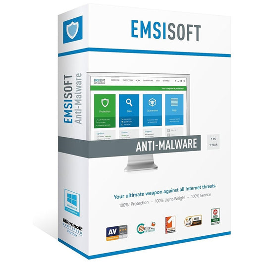 Emsisoft Anti-Malware - 1 Year - 3 Users - Digital Download