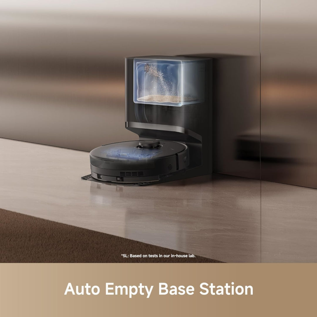 Mova E30 Pro Plus Robot Vacuum and Mop, 19000Pa Powerful Suction, Self-Emptying Base, 5L 90-Day Capacity, Anti-Tangle DuoBrush, Extensive Side Brush Cleaning
