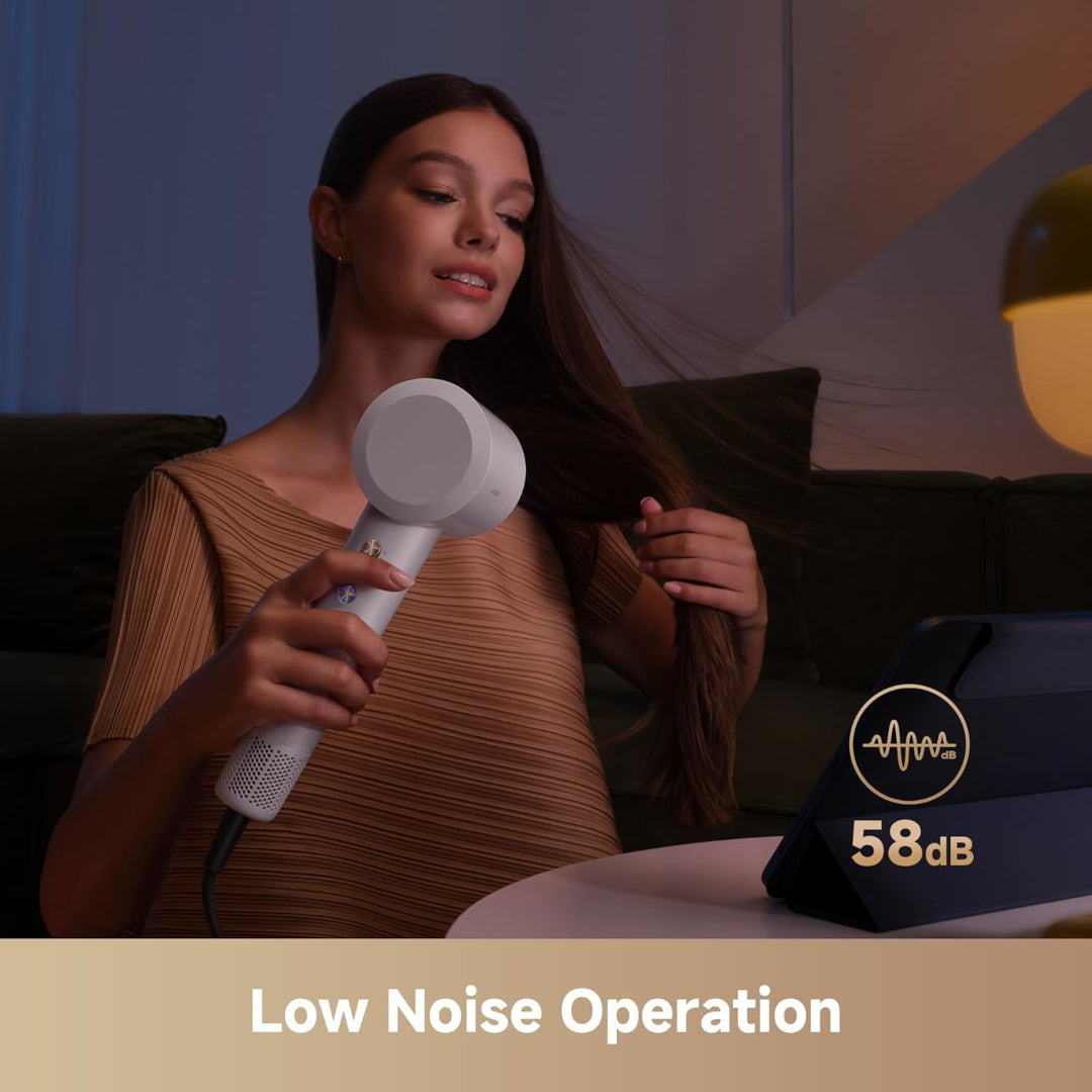 Mova Turbo Hair Dryer, 110000 RPM High-Speed Motor Blow Dryer Negative lon Care for Rapid Drying, 58dB Low Noise Constant Temperature Hair Dryer, 0.72lb Ultra-Lightweight