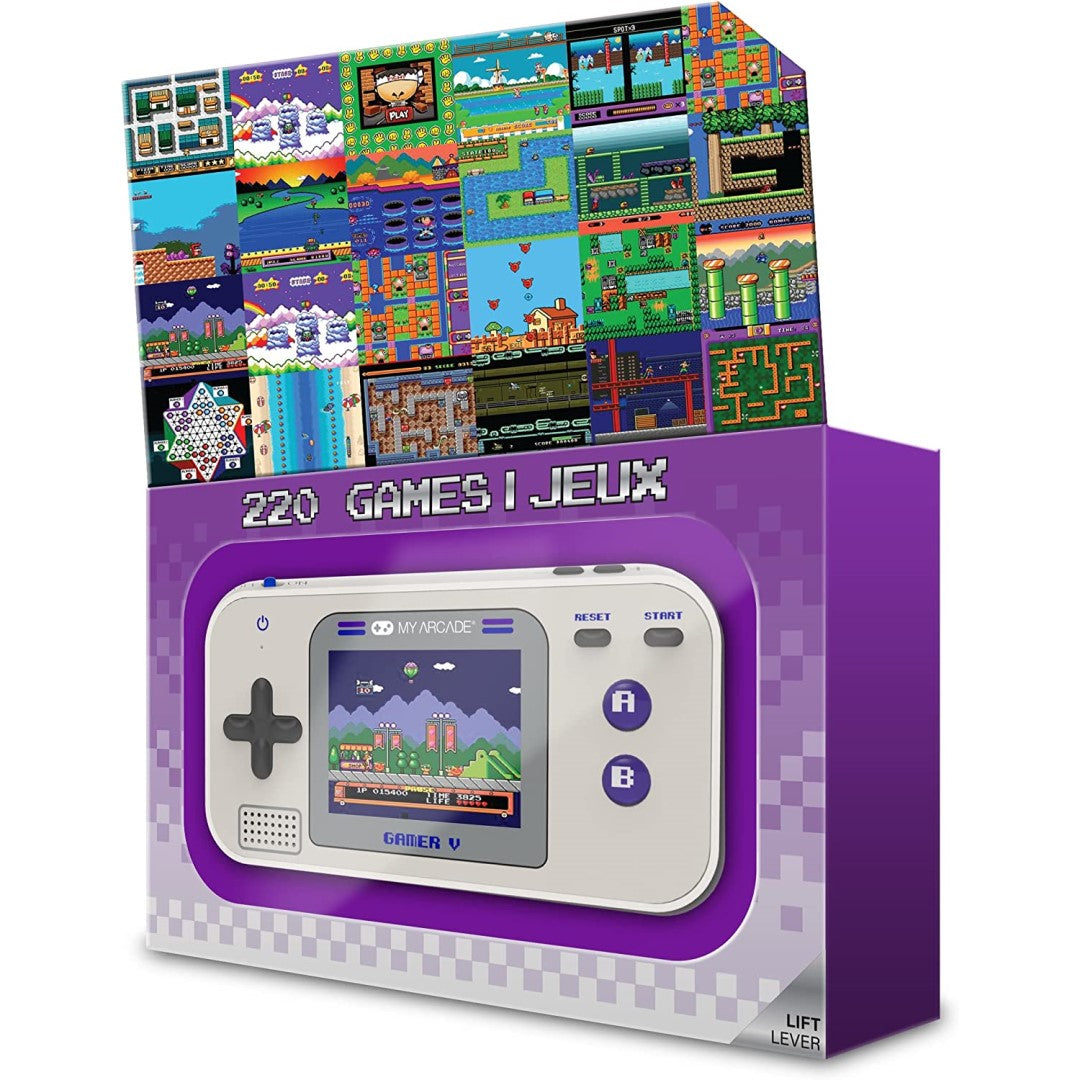 Gamer V Classic (220 games in 1) - Grey & Purple