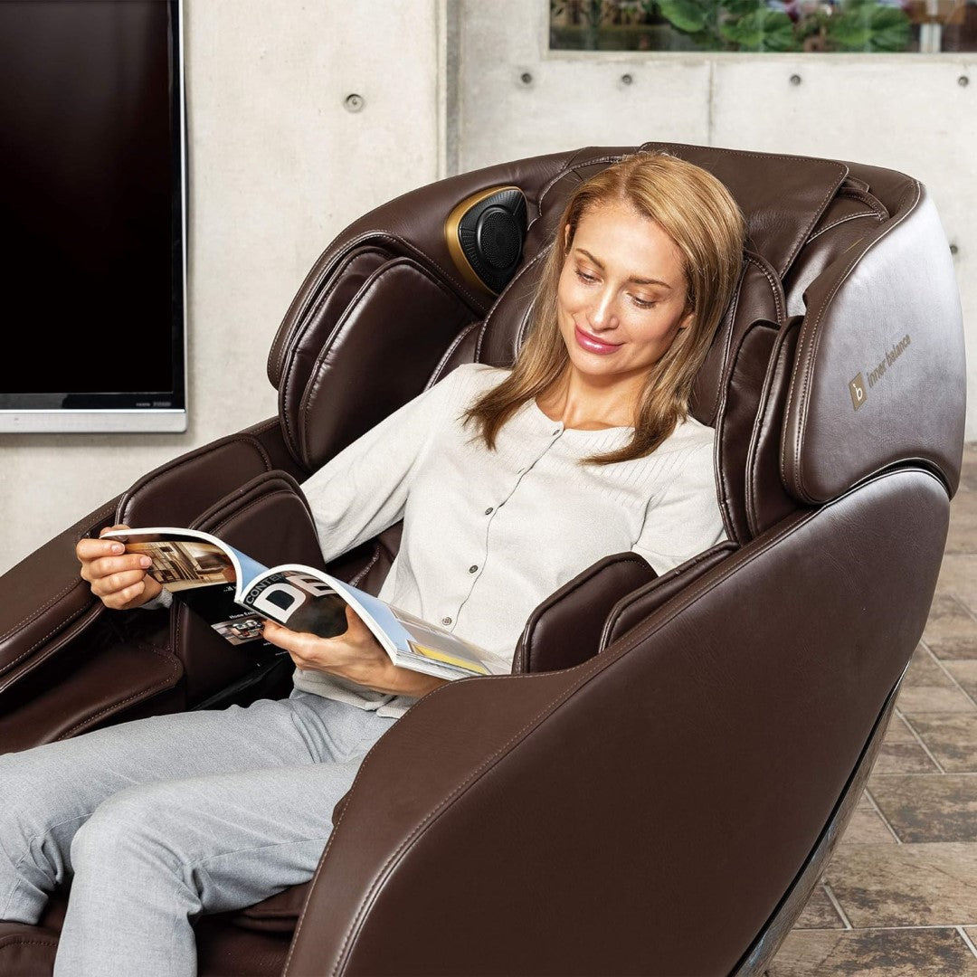 Jin 2.0 Deluxe Heated SL Track Zero Wall Massage Chair - Espresso